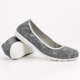 Filippo Ballerine in pelle grigio 2