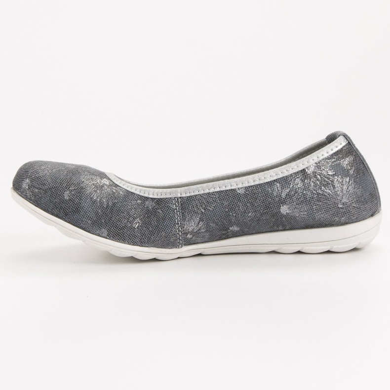 Filippo Ballerine in pelle grigio 1