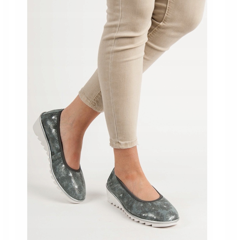 Filippo Ballerine in pelle grigio scuro 2