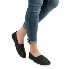 SHELOVET Sneakers Slip On Glitter nero 2
