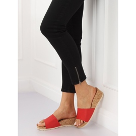 Ciabatte con zeppa in sughero rosse 3527-12 Rosse rosso 1