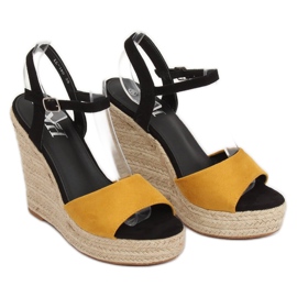 Espadrillas gialle su zeppe, gialle LL-190 Gialle giallo 1