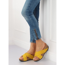 Giallo G1560 Pantofole con zeppa gialle 1