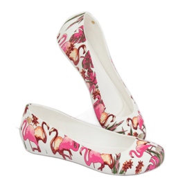 Meliski con fenicotteri bianchi CK85 White bianco viola multicolore 2