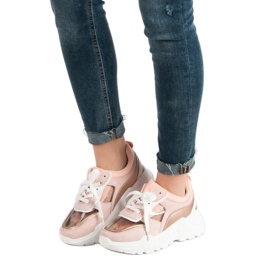 SHELOVET Sneakers Trasparenti Sulla Piattaforma rosa 1