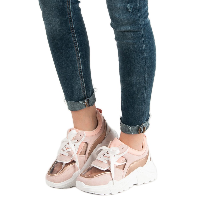 SHELOVET Sneakers Trasparenti Sulla Piattaforma rosa 1