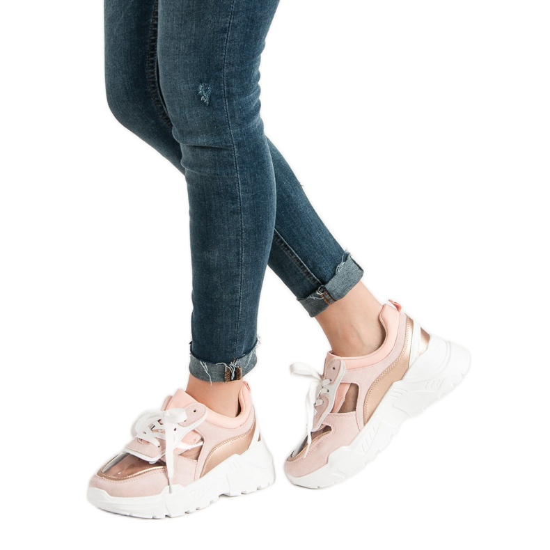 SHELOVET Sneakers Trasparenti Sulla Piattaforma rosa 2