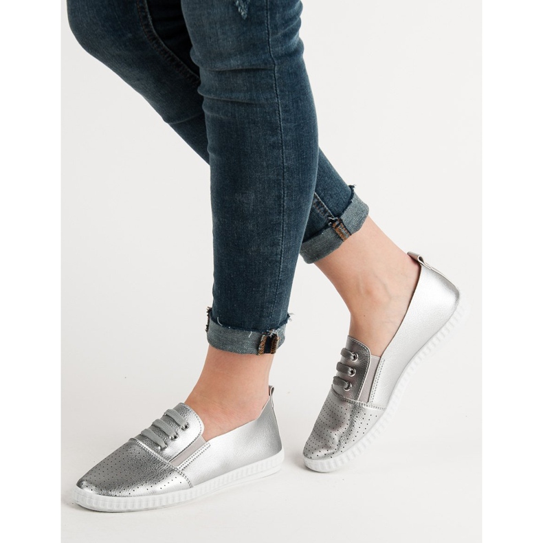Super Mode Scarpe da ginnastica argento grigio 1