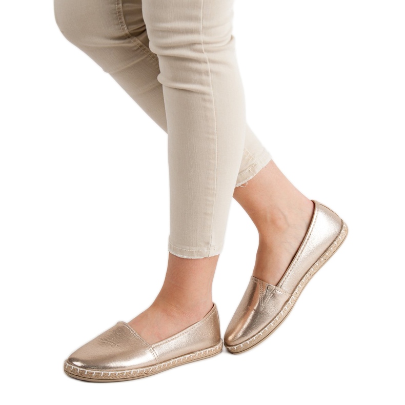 New Tlck Espadrillas dorate d'oro 2