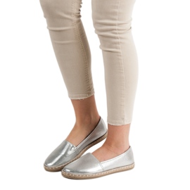New Tlck Espadrillas d'argento grigio 1