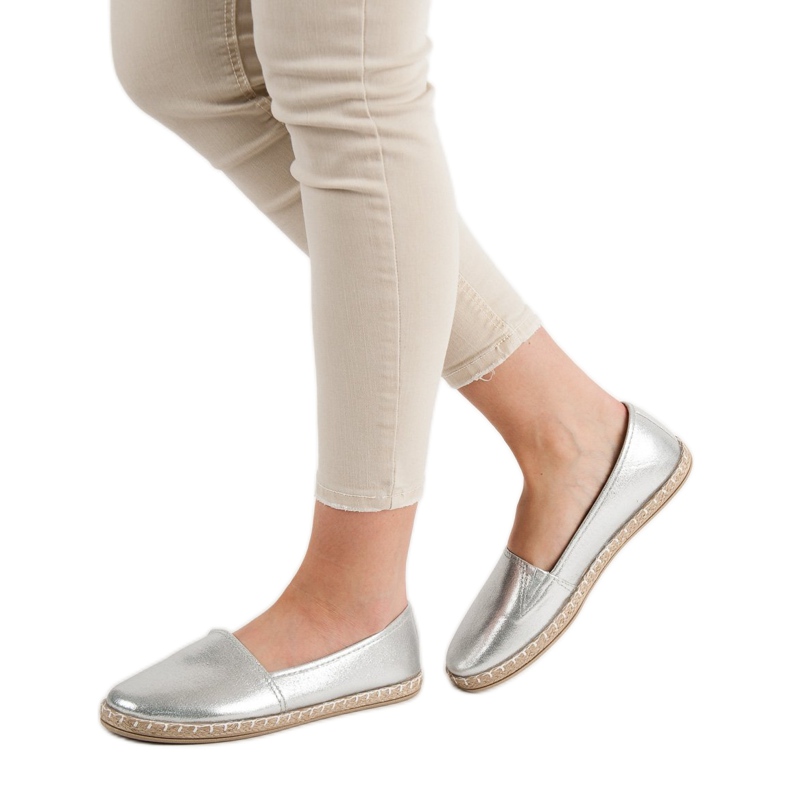 New Tlck Espadrillas d'argento grigio 2