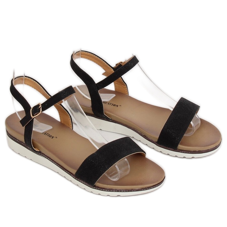 Sandali neri da donna S18-33 Black nero 2