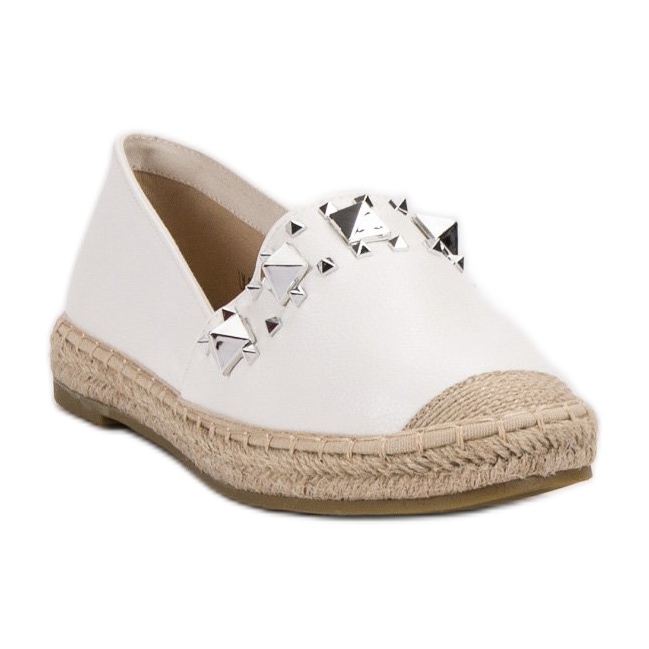 Janessa Espadrillas Con Borchie bianco 1