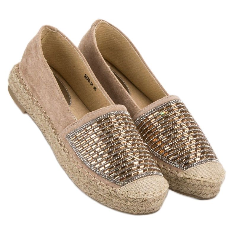 Vices Espadrillas Con Morse Cubic Zirconia marrone 2