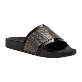 Pantofole VICES con zirconi nero 1