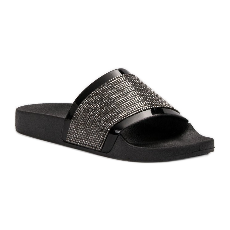 Pantofole VICES con zirconi nero 1