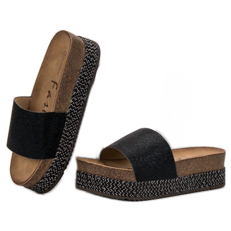 Goodin Pantofole Sulla Piattaforma nero 1