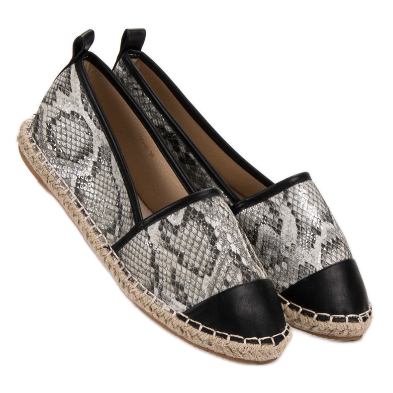 Vices Espadrillas Vinceza con stampa serpente nero grigio multicolore 2
