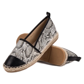 Vices Espadrillas Vinceza con stampa serpente nero grigio multicolore 1
