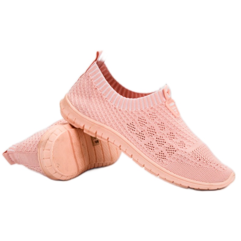 Renda Scarpe Slip-On da donna rosa 1