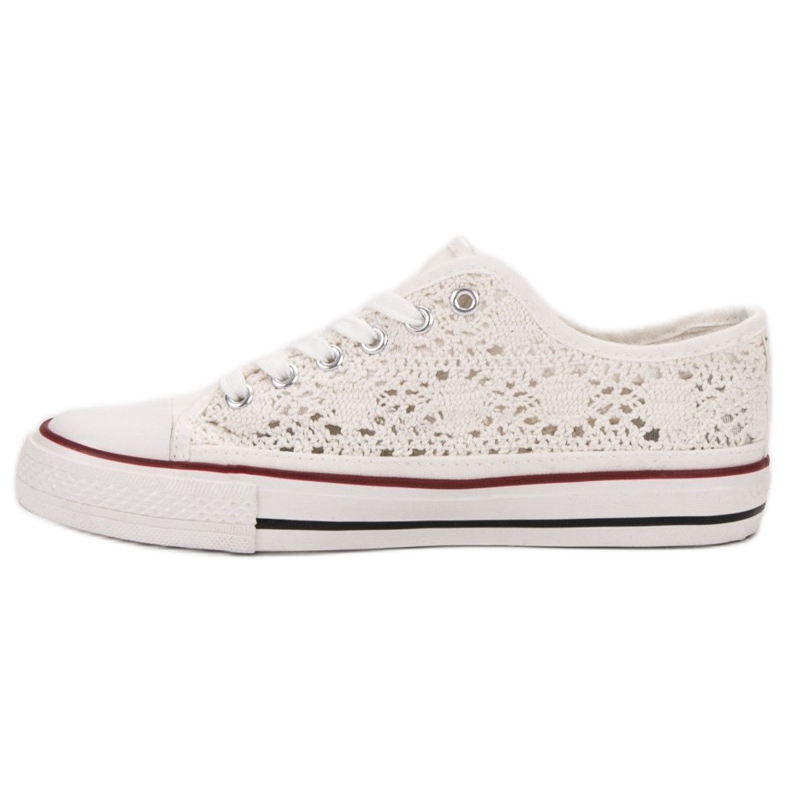 Renda Scarpe da ginnastica in pizzo bianca 2