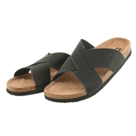 Pantofole da uomo profilate Big Star 174603 nere nero 3