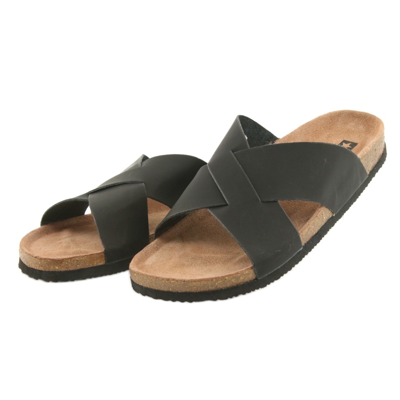 Pantofole da uomo profilate Big Star 174603 nere nero 3