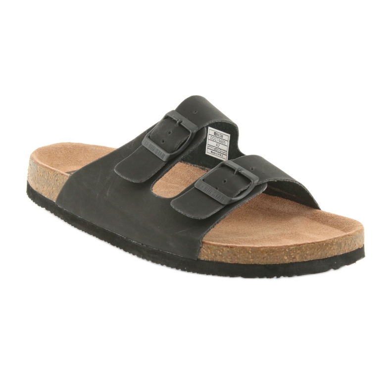 Pantofole da uomo profilate Big Star 174605 nere nero 1