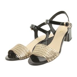 Espinto Sandali neri/oro nero giallo 3