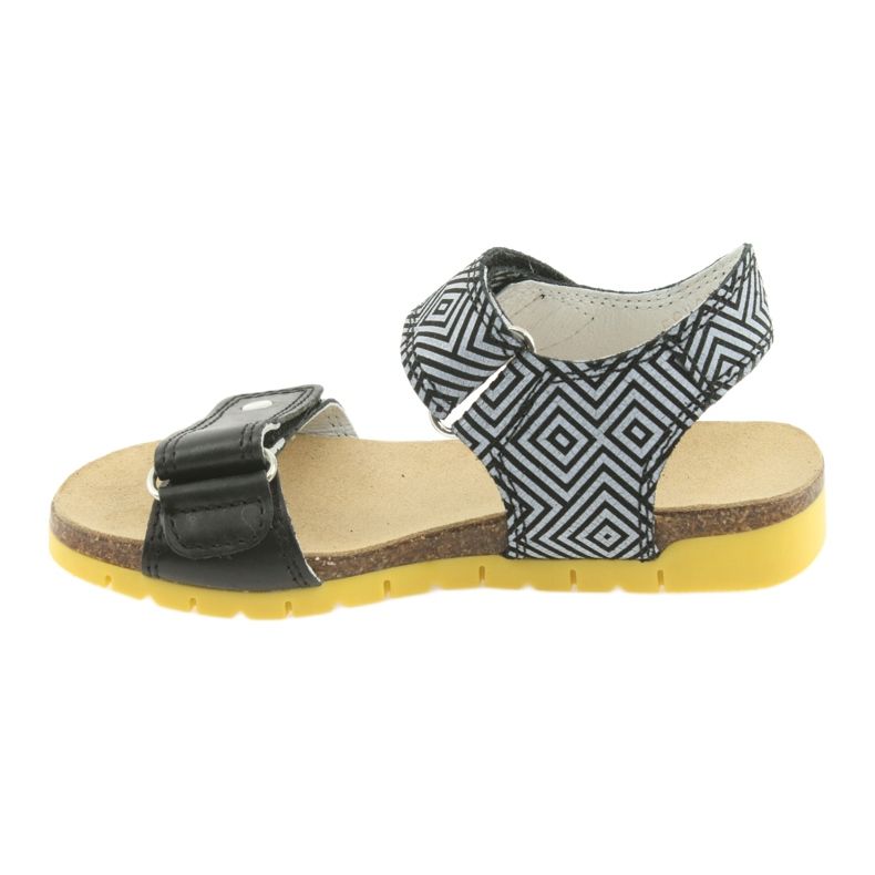 Bartek Sandali in pelle femminile 56183 nero con motivo 2