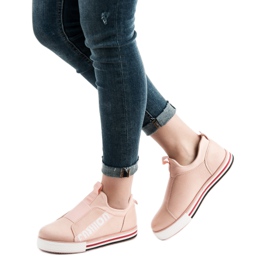 SHELOVET Scarpe sportive di moda rosa 1