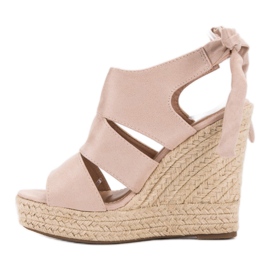 Cm Paris Sandali con zeppa beige 1
