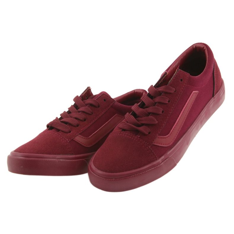 Sneakers allacciate AlaVans Atletico 18081 bordeaux rosso 3