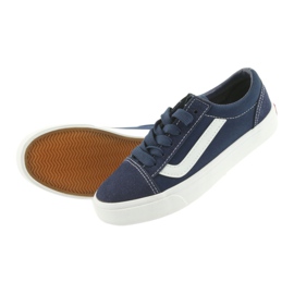 Atletico Sneaker per bambini legati al 18081 blu navy 5