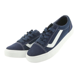 Atletico Sneaker per bambini legati al 18081 blu navy 3