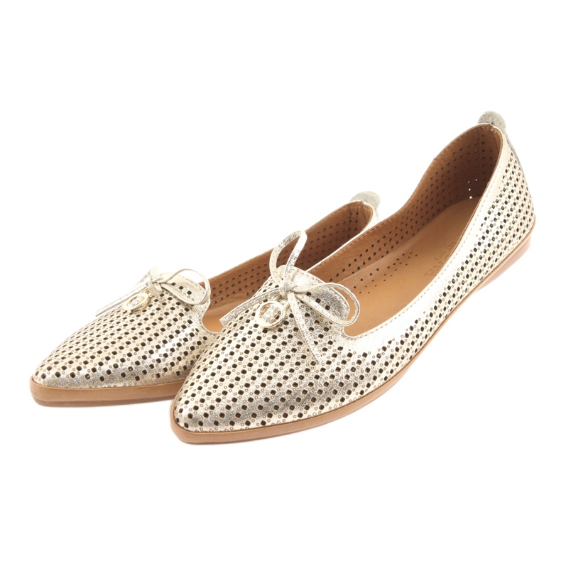 Ballerine Badura fiocco dorato d'oro 3