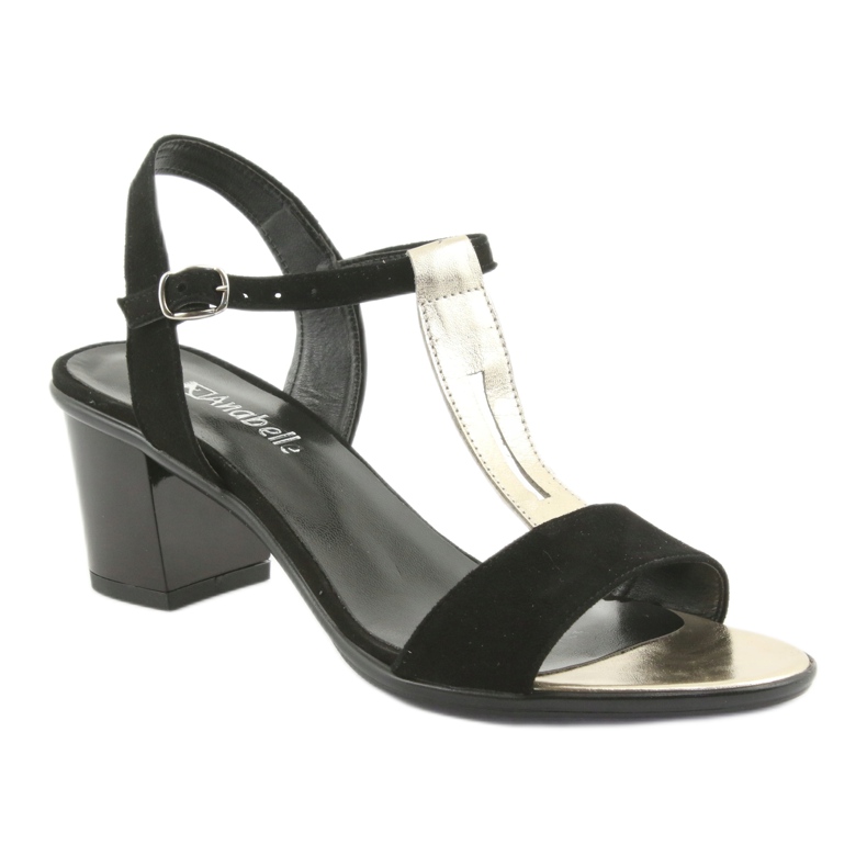 Anabelle 1447 sandali da donna neri/oro nero giallo 1