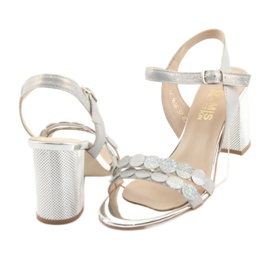 Sandali argento da donna Gamis 3658 blu grigio rosa 9