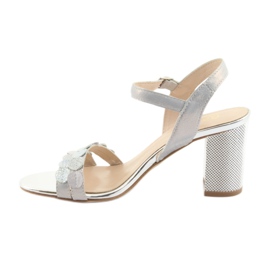Sandali argento da donna Gamis 3658 blu grigio rosa 5