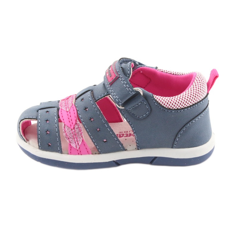 American Club Sandali da bambina in denim americano DR18 blu rosa 2