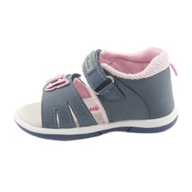 American Club Sandali da bambina farfalla in denim americano DR19 blu rosa 2