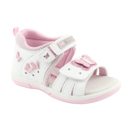 American Club Sandali da bambina American DR19 bianchi farfalla bianca rosa 1