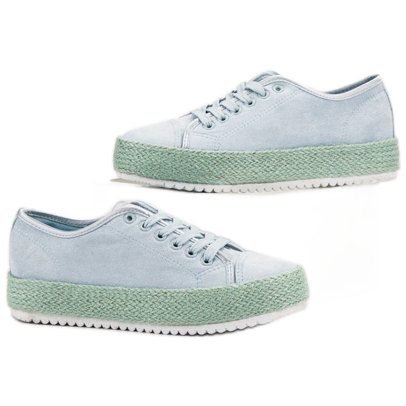 SHELOVET Sneakers con espadrillas blu 2