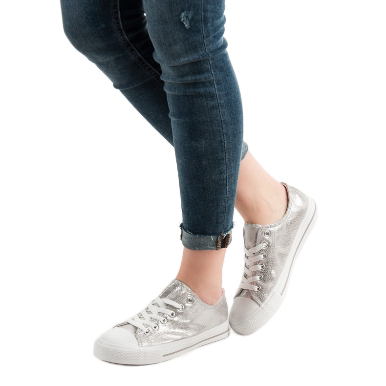 Bestelle Scarpe da ginnastica argento grigio 1