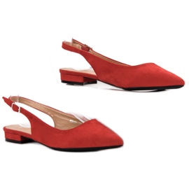 SHELOVET Ballerine in pelle scamosciata alla moda rosso 1