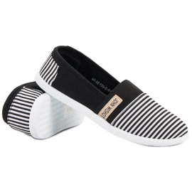 SHELOVET Slip a righe nero 1