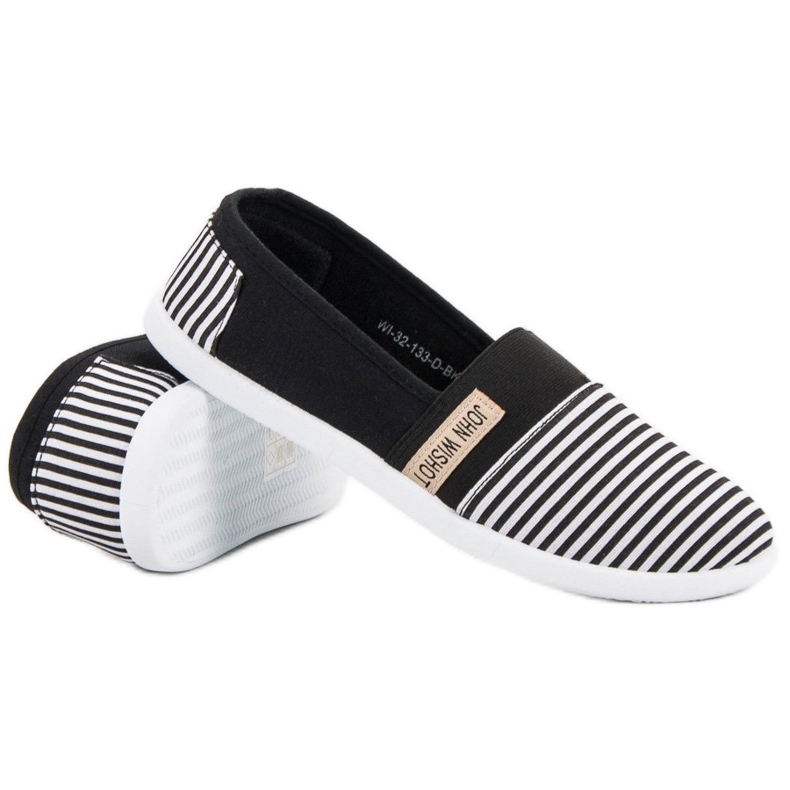 SHELOVET Slip a righe nero 1