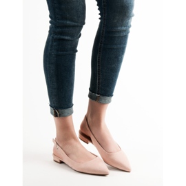 SHELOVET Ballerine in pelle scamosciata alla moda rosa 2
