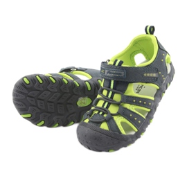 Sandali con velcro per bambino American Club DR11 verde blu navy 5