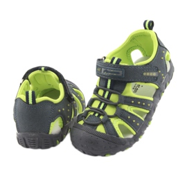 Sandali con velcro per bambino American Club DR11 verde blu navy 4